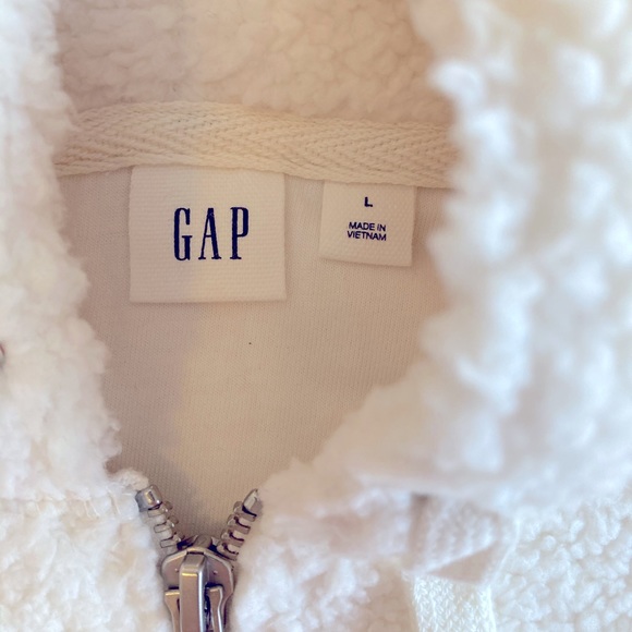 NWT! GAP Sherpa Teddy Full Zip Hoodie Fleece - Picture 6 of 12